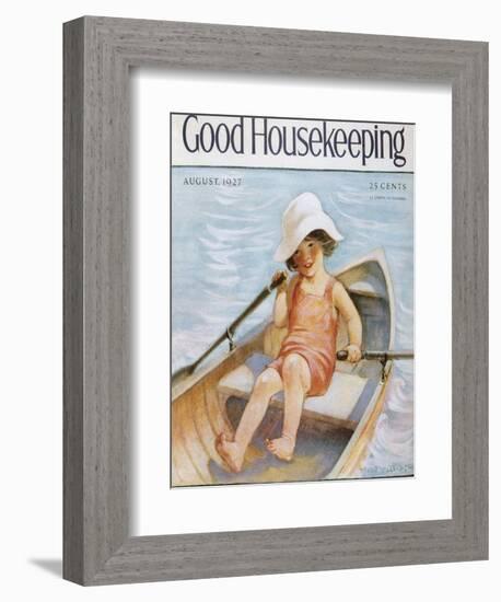 Good Housekeeping, August, 1927-null-Framed Art Print