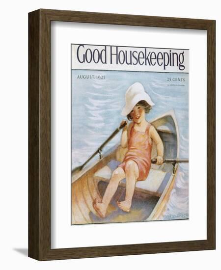 Good Housekeeping, August, 1927-null-Framed Art Print