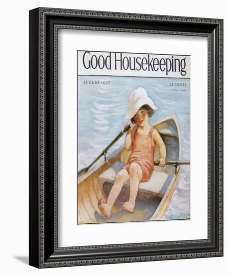 Good Housekeeping, August, 1927-null-Framed Art Print