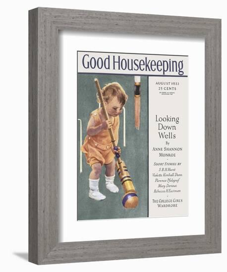 Good Housekeeping, August 1933-null-Framed Premium Giclee Print