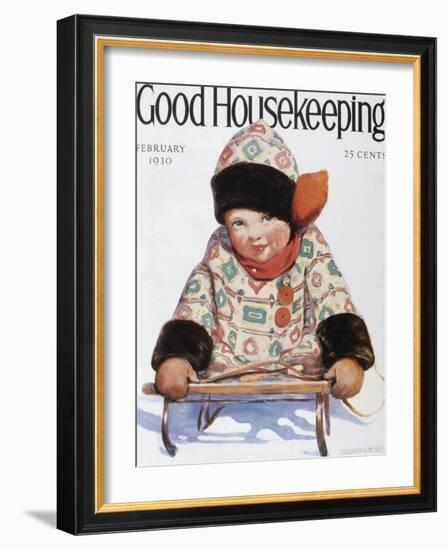 Good Housekeeping, February, 1930-null-Framed Art Print