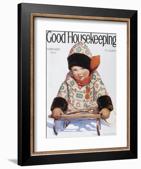 Good Housekeeping, February, 1930-null-Framed Art Print