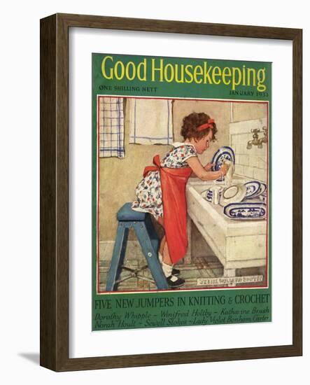 Good Housekeeping Front Cover, January 1933-null-Framed Photographic Print