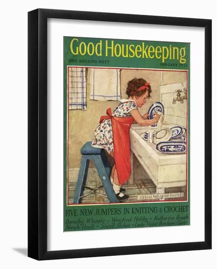 Good Housekeeping Front Cover, January 1933-null-Framed Photographic Print