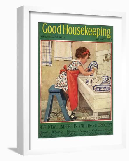 Good Housekeeping Front Cover, January 1933-null-Framed Photographic Print