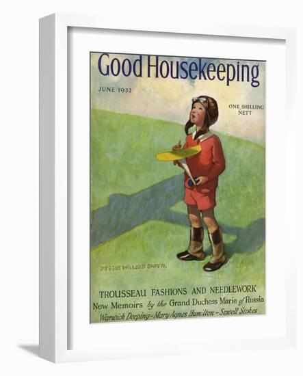 Good Housekeeping Front Cover June 1932-Jessie Willcox-Smith-Framed Photographic Print