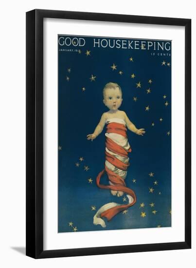 Good Housekeeping, January 1918-null-Framed Art Print