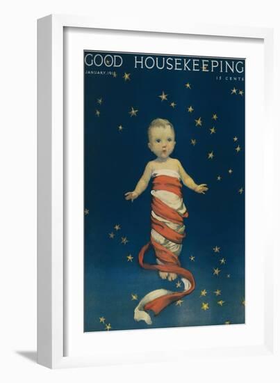 Good Housekeeping, January 1918-null-Framed Art Print