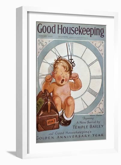 Good Housekeeping, January 1935-null-Framed Art Print