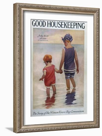 Good Housekeeping, July, 1921-null-Framed Art Print