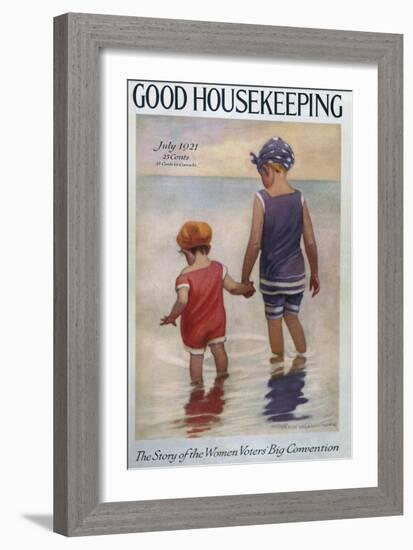 Good Housekeeping, July, 1921-null-Framed Art Print