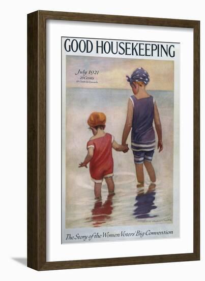Good Housekeeping, July, 1921-null-Framed Art Print