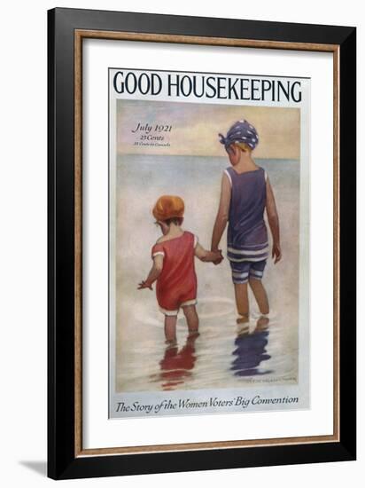 Good Housekeeping, July, 1921-null-Framed Art Print