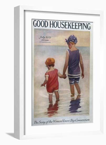 Good Housekeeping, July, 1921-null-Framed Art Print