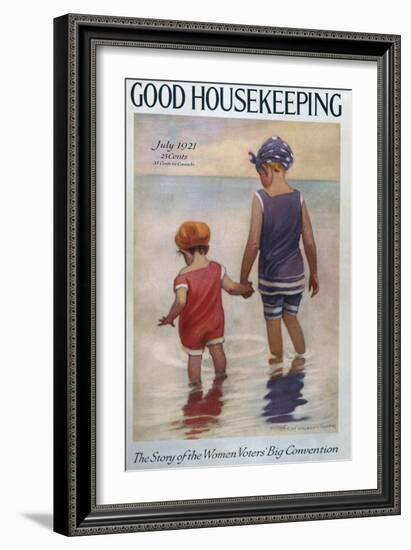 Good Housekeeping, July, 1921-null-Framed Art Print