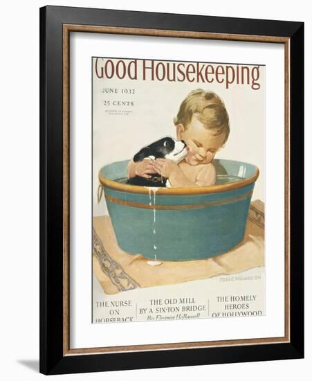 Good Housekeeping, June, 1932-null-Framed Art Print