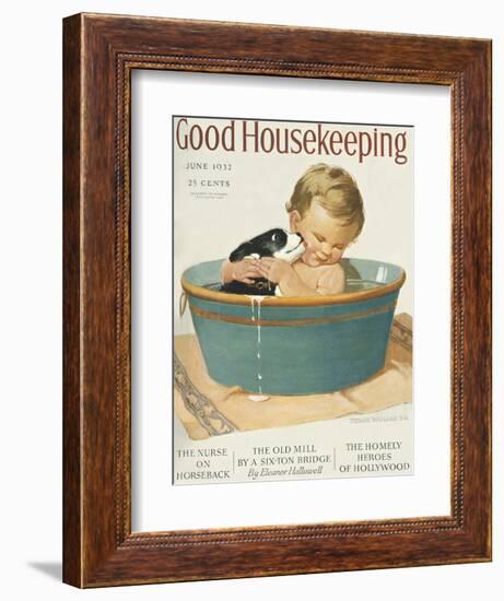 Good Housekeeping, June, 1932-null-Framed Art Print