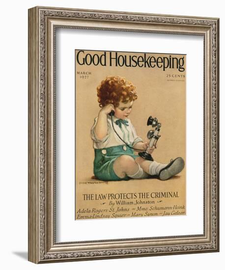 Good Housekeeping, March 1927-null-Framed Art Print