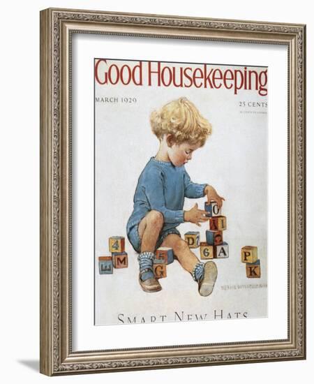 Good Housekeeping, March, 1929-null-Framed Art Print