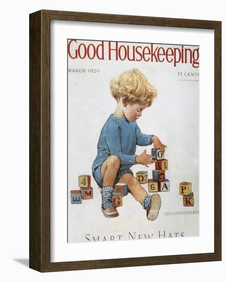 Good Housekeeping, March, 1929-null-Framed Art Print