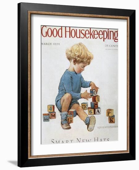 Good Housekeeping, March, 1929-null-Framed Art Print