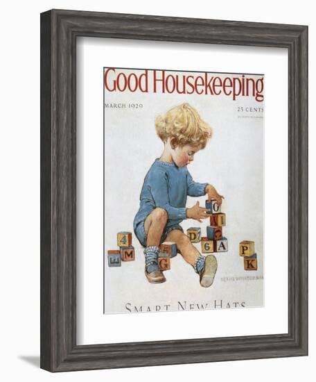 Good Housekeeping, March, 1929-null-Framed Art Print