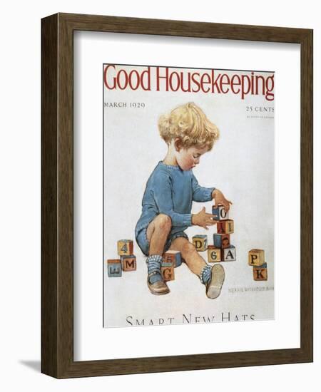 Good Housekeeping, March, 1929-null-Framed Art Print