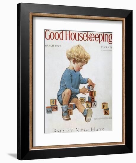 Good Housekeeping, March, 1929-null-Framed Art Print