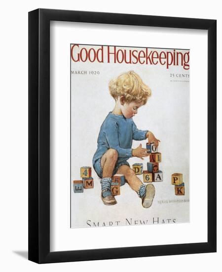 Good Housekeeping, March, 1929-null-Framed Art Print