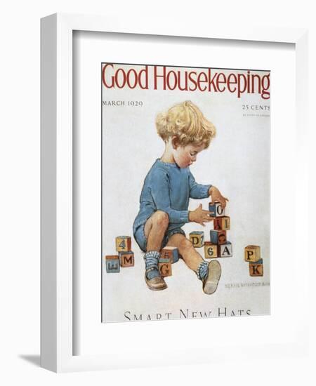 Good Housekeeping, March, 1929-null-Framed Art Print