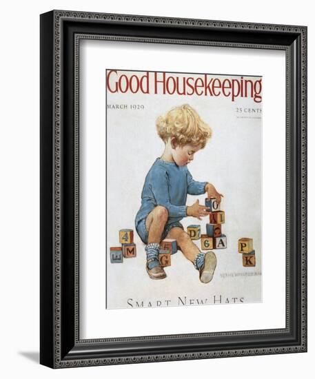 Good Housekeeping, March, 1929-null-Framed Art Print