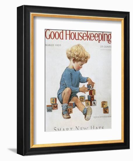 Good Housekeeping, March, 1929-null-Framed Art Print