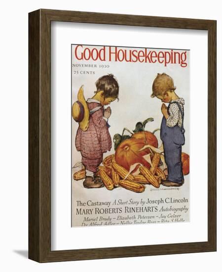 Good Housekeeping, November, 1930-null-Framed Premium Giclee Print