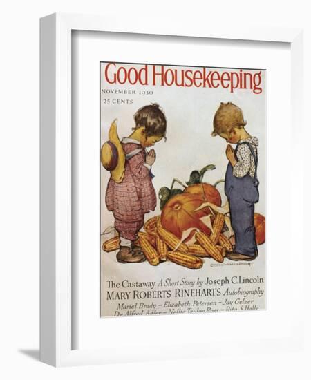 Good Housekeeping, November, 1930-null-Framed Premium Giclee Print