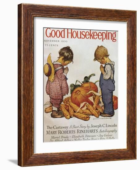 Good Housekeeping, November, 1930-null-Framed Art Print