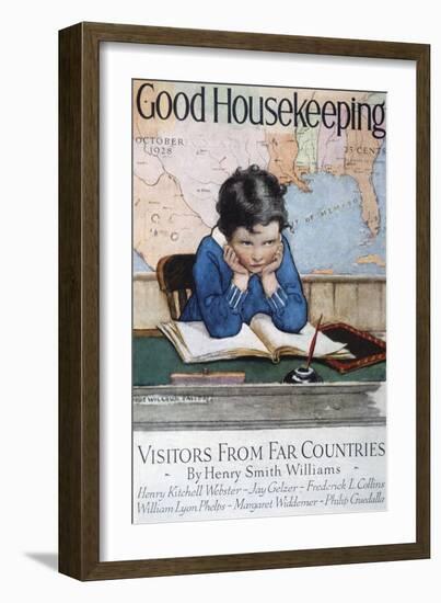 Good Housekeeping, October, 1928-null-Framed Art Print