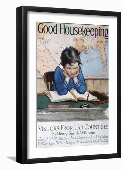Good Housekeeping, October, 1928-null-Framed Art Print