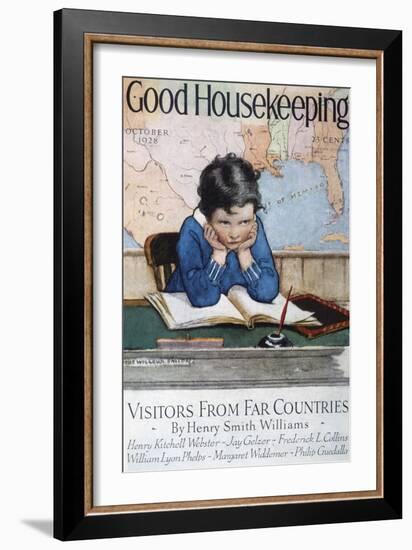 Good Housekeeping, October, 1928-null-Framed Art Print