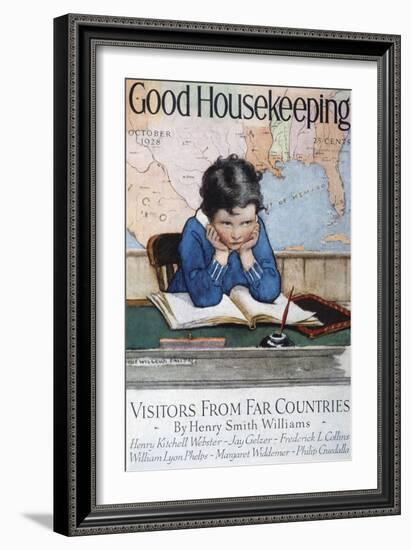 Good Housekeeping, October, 1928-null-Framed Art Print