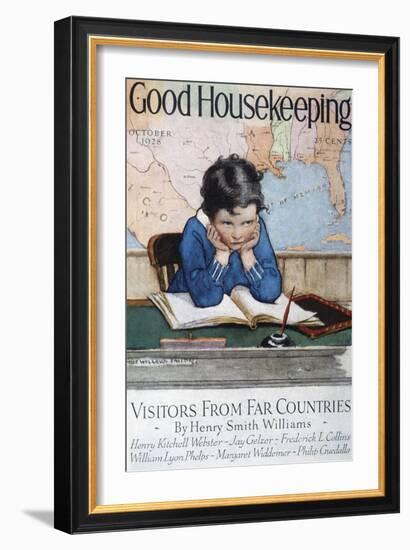 Good Housekeeping, October, 1928-null-Framed Art Print