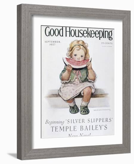 Good Housekeeping, September, 1927-null-Framed Art Print