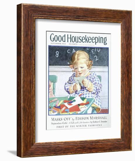 Good Housekeeping, September 1933-null-Framed Art Print