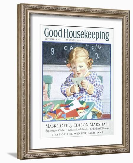 Good Housekeeping, September 1933-null-Framed Art Print