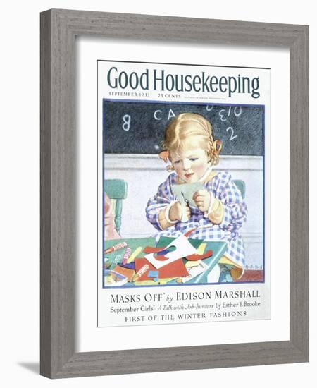 Good Housekeeping, September 1933-null-Framed Art Print