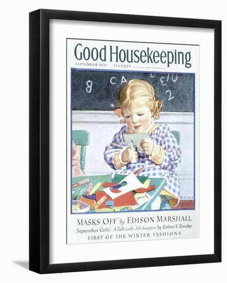 Good Housekeeping, September 1933-null-Framed Art Print