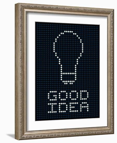 Good Idea Led Board-wongstock-Framed Art Print