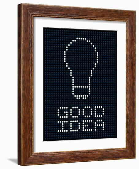 Good Idea Led Board-wongstock-Framed Art Print