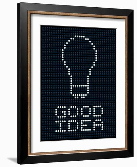 Good Idea Led Board-wongstock-Framed Art Print