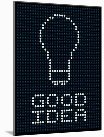 Good Idea Led Board-wongstock-Mounted Art Print