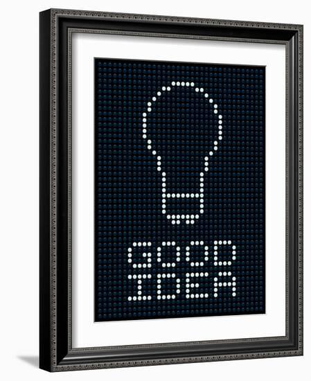 Good Idea Led Board-wongstock-Framed Art Print